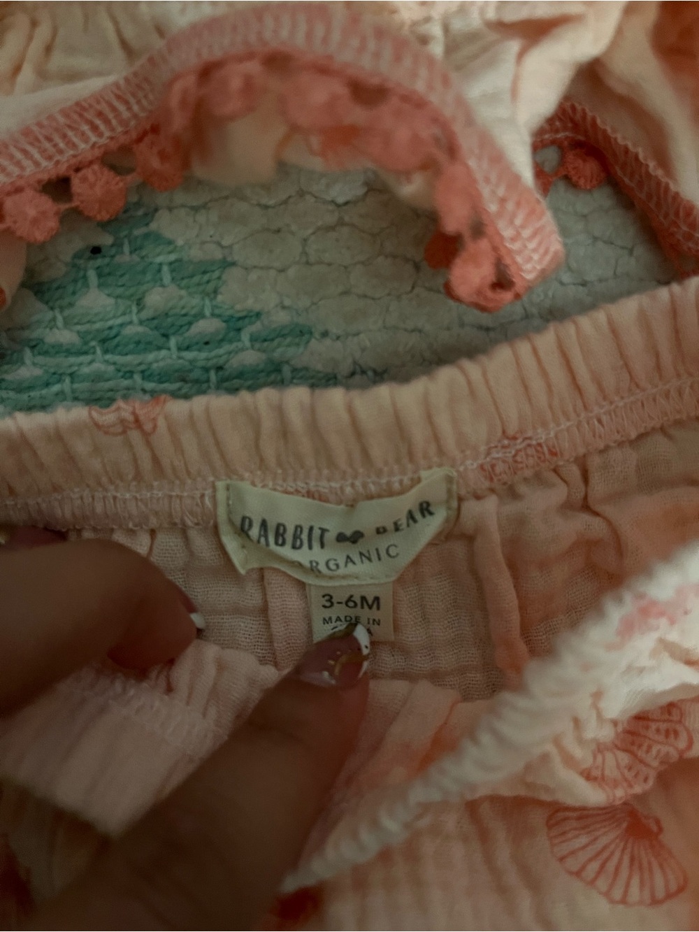 Infant Peach Shell-Print Ruffle Tank & Bloomers Set - Picture 2 of 3